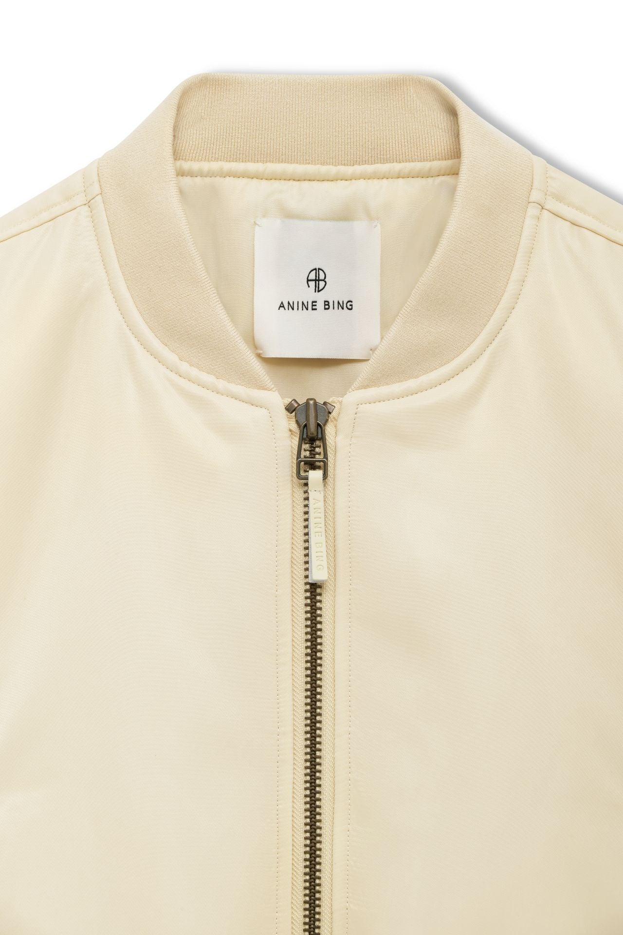 Anine Bing Cropped Leon Bomber Butter Yellow