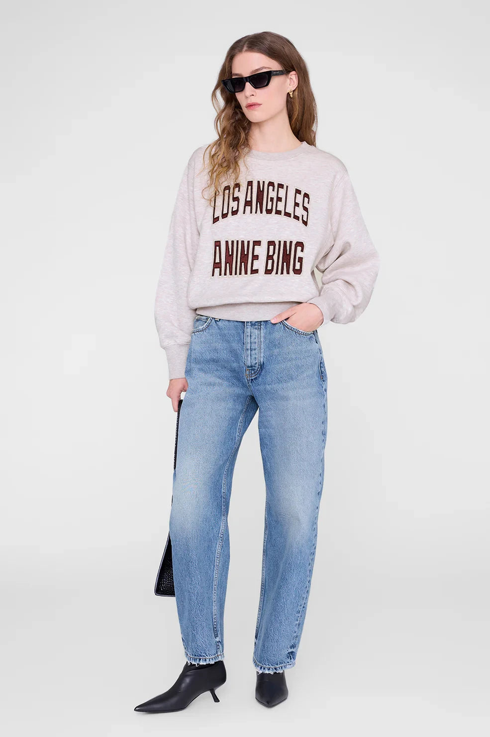 Harry Shrunken Sweat Oatmeal Melange