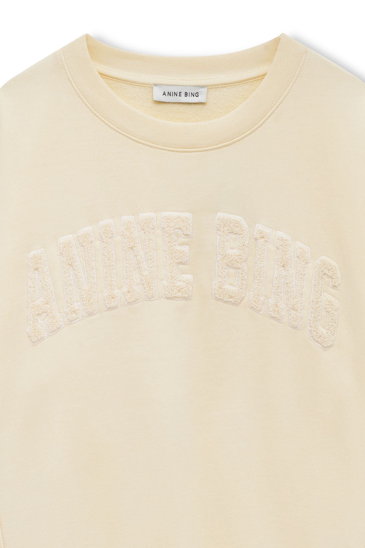 Anine Bing Harry Shrunken Sweatshirt Butter Yellow