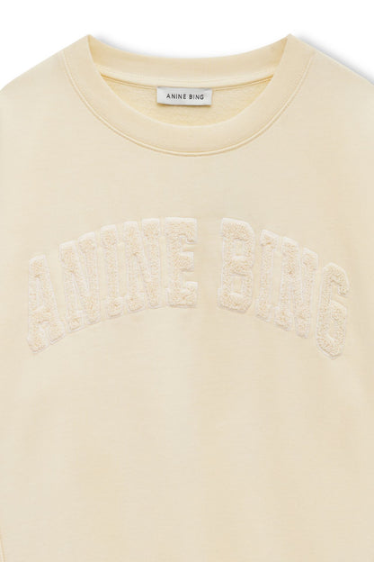 Anine Bing Harry Shrunken Sweatshirt Butter Yellow