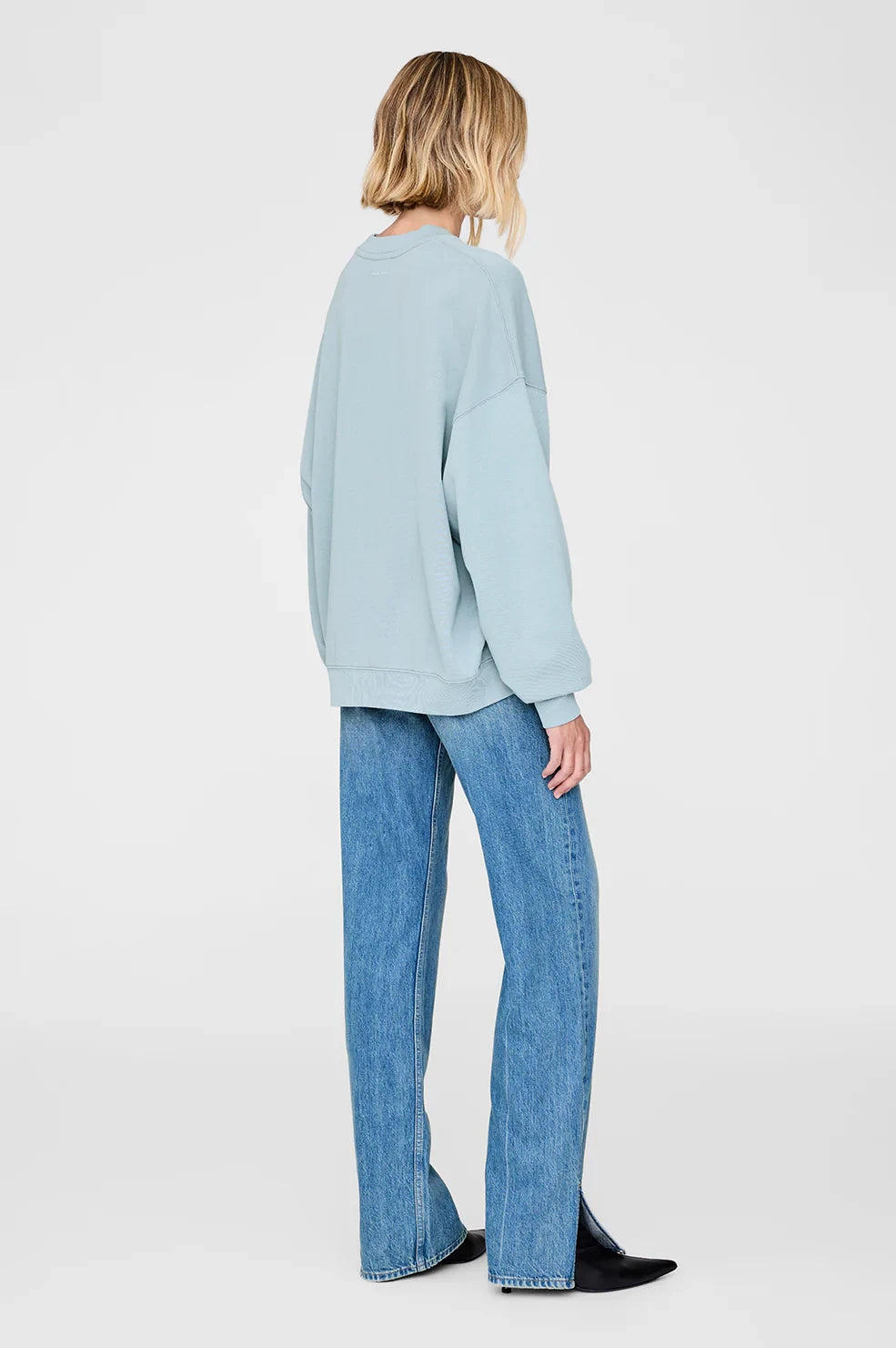Anine Bing Miles Sweatshirt Pale Blue