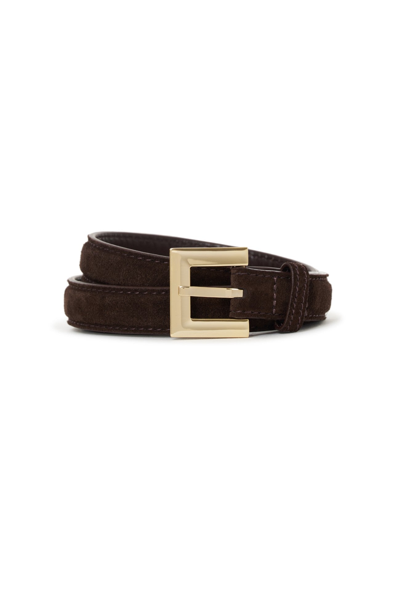 Nicola Belt Dark Brown Suede