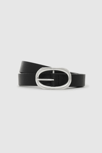 Small Signature Link Belt Black Pebble