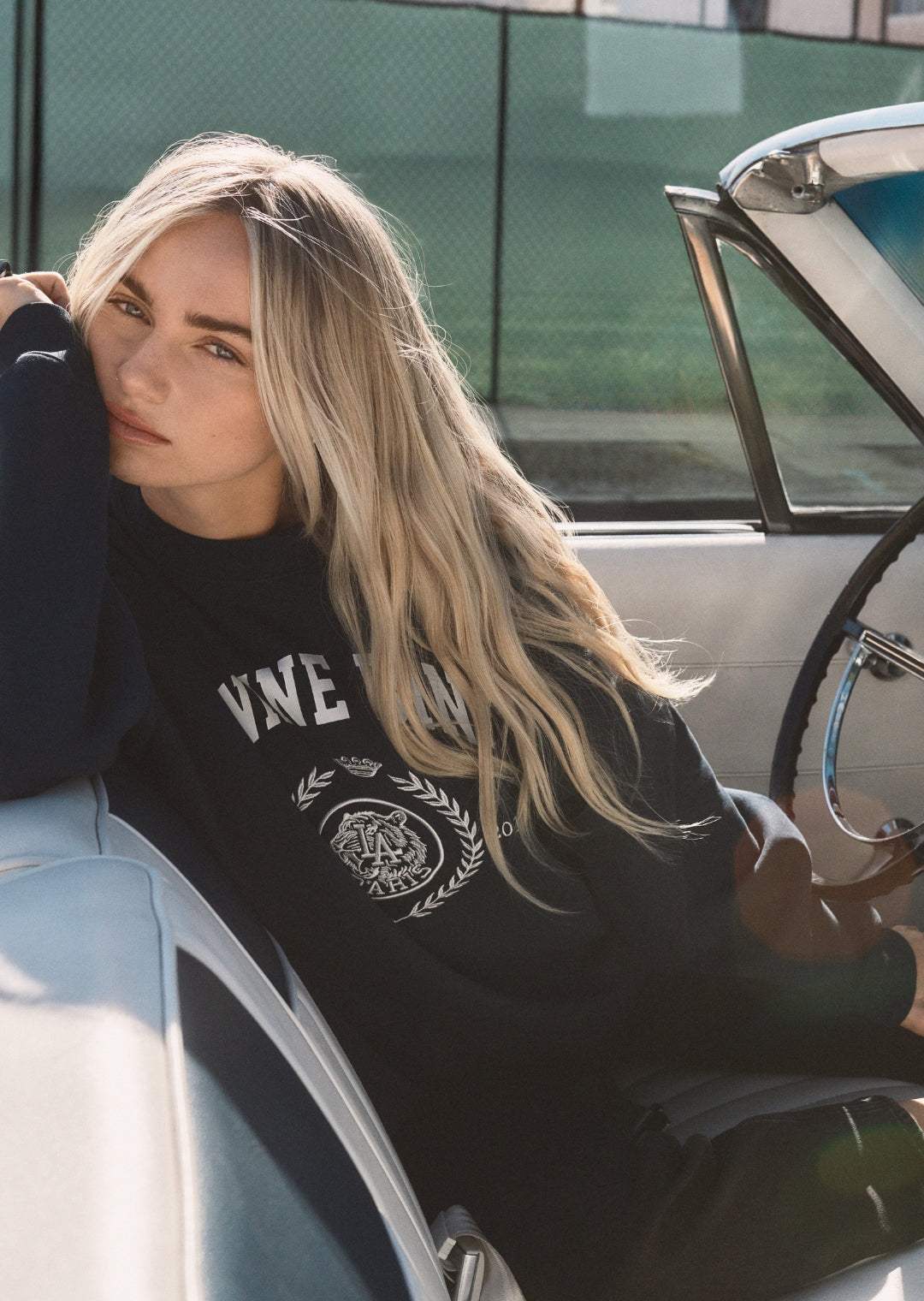 Anine Bing Miles Sweatshirt Collegiate Dark Navy