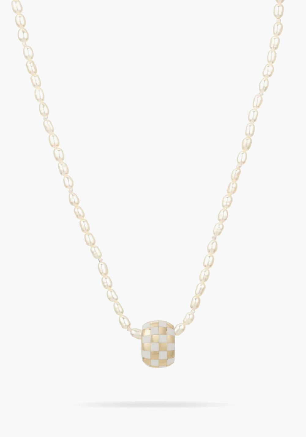 Pre-Order| WHITE CERAMIC CHECKERBOARD BIG BEAD