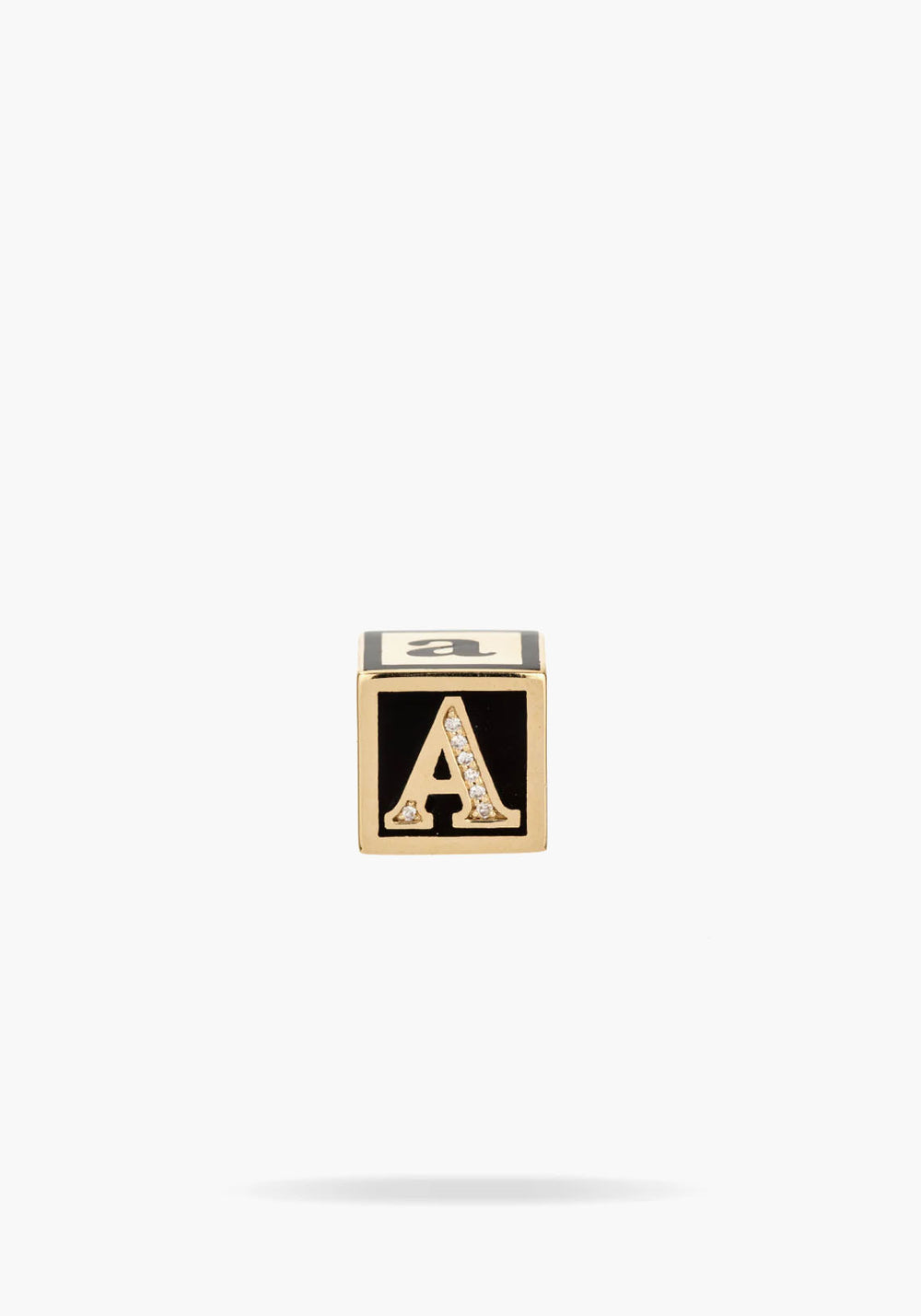 Pre- Order |CERAMIC + PAVE INITIAL BLOCK BEAD A