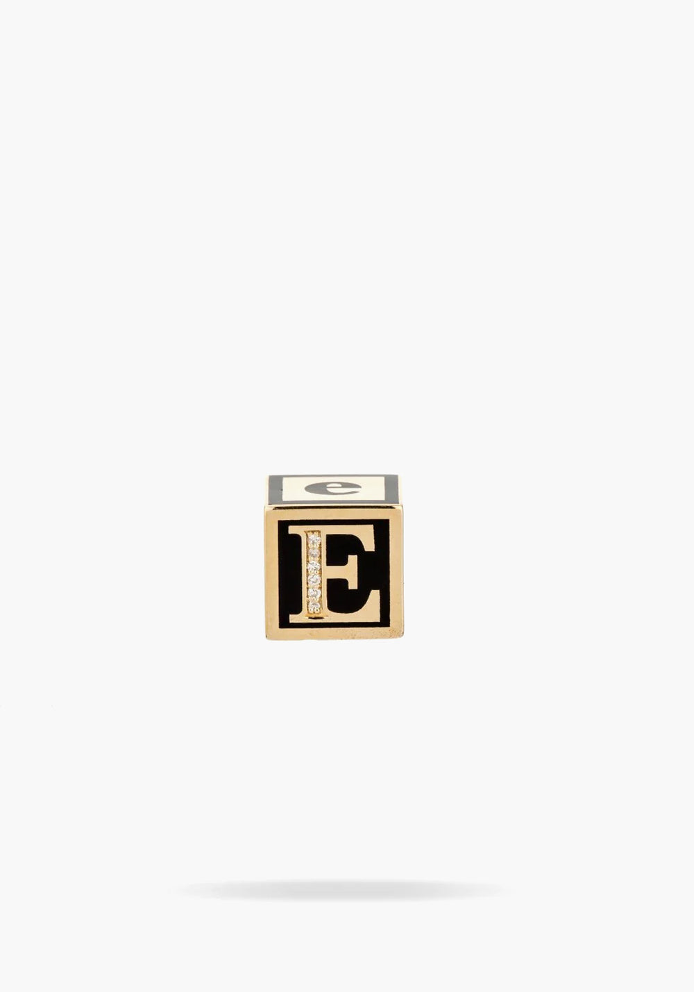 Pre-Order| CERAMIC + PAVE INITIAL BLOCK BEAD E