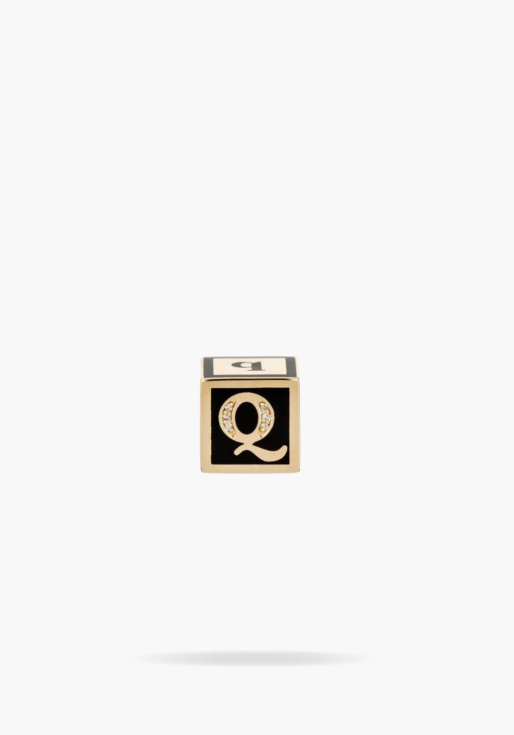 Pre-Order| CERAMIC + PAVE INITIAL BLOCK BEAD Q