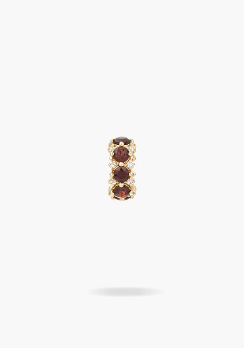 Pre-Order|  GARNET + DIAMOND ROUNDS BIG BEAD