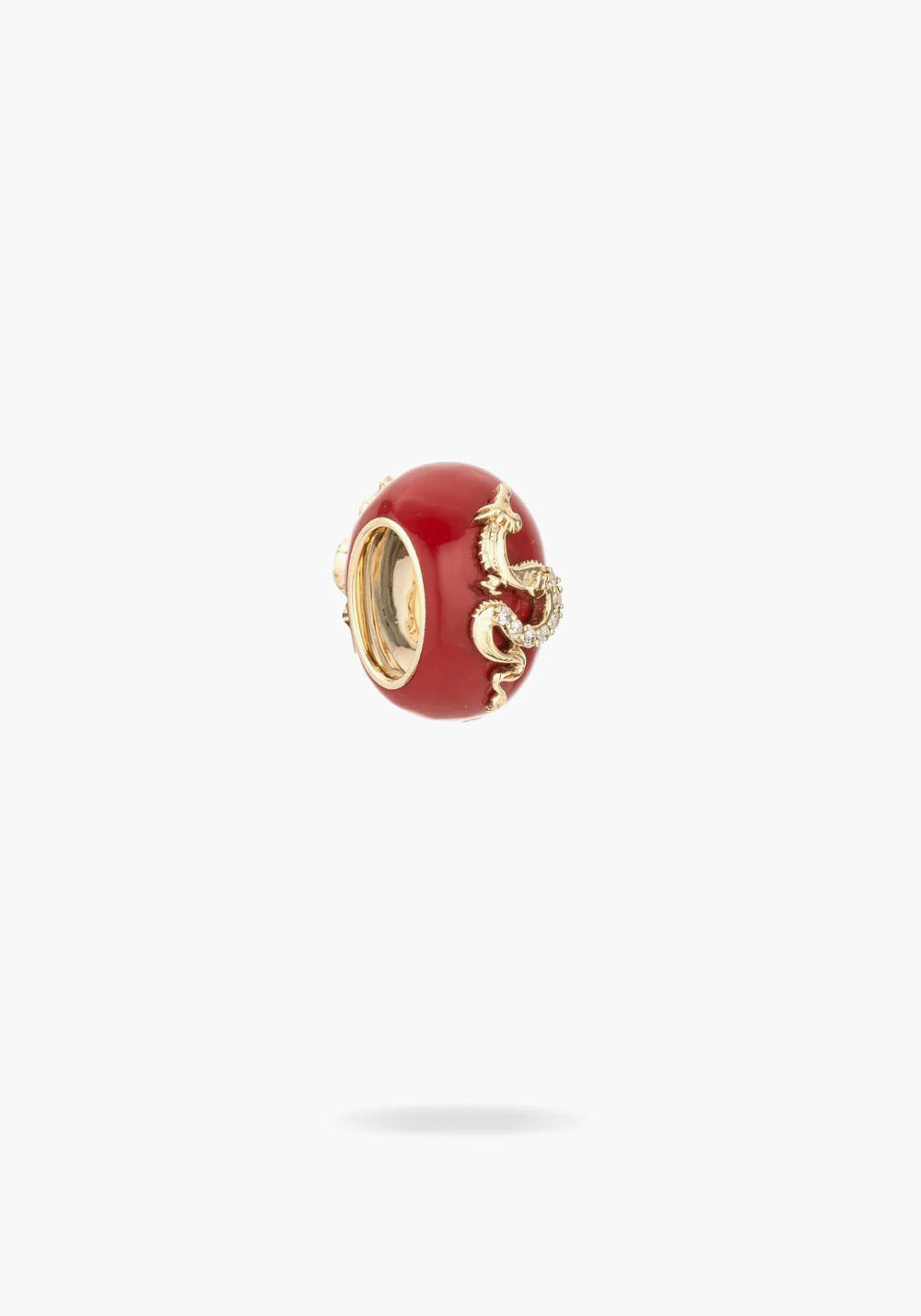 Pre-Order| RED CERAMIC + PAVE DRAGON BIG BEAD