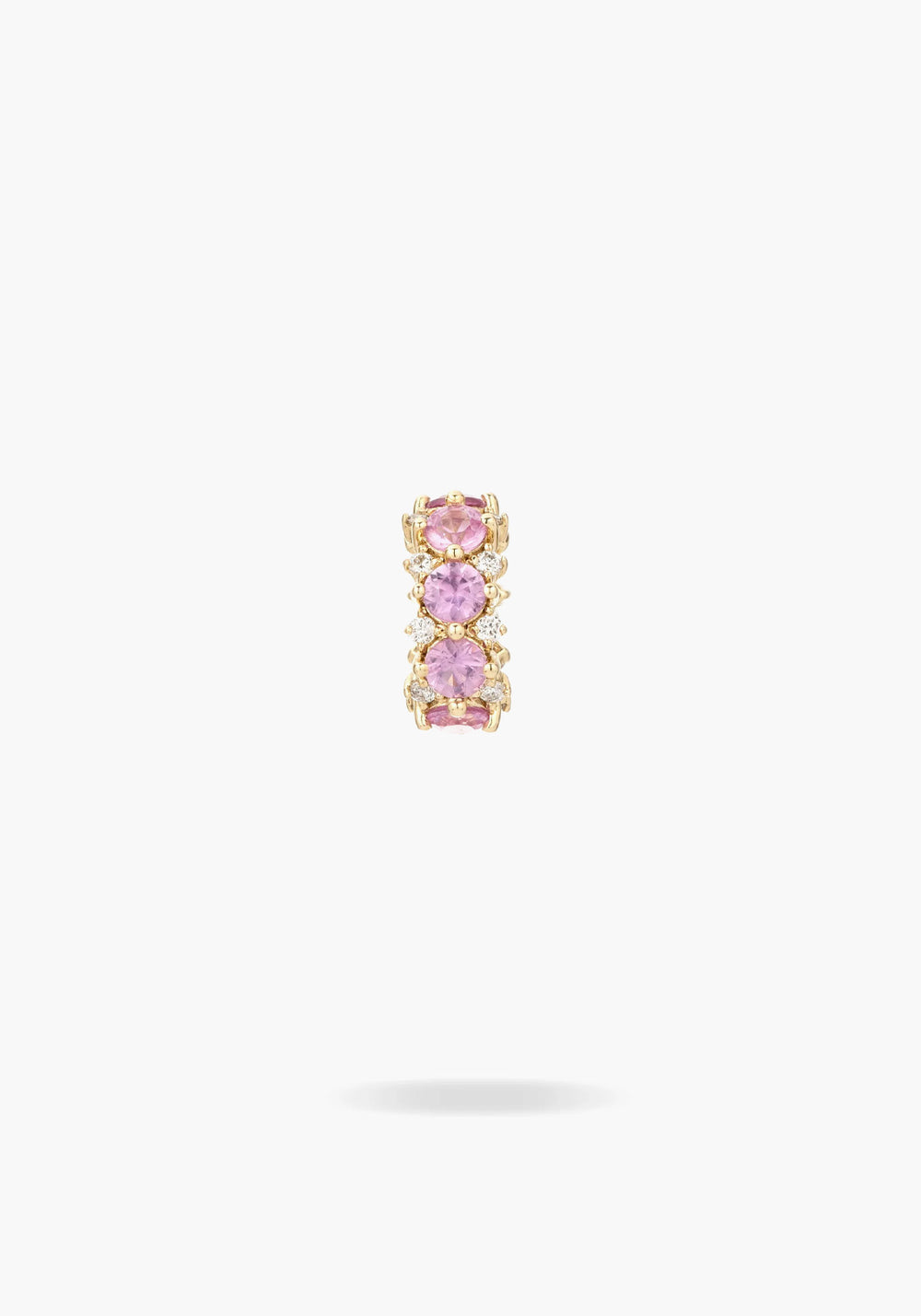 Pre-Order| PINK SAPPHIRE + DIAMOND ROUNDS BIG BEAD