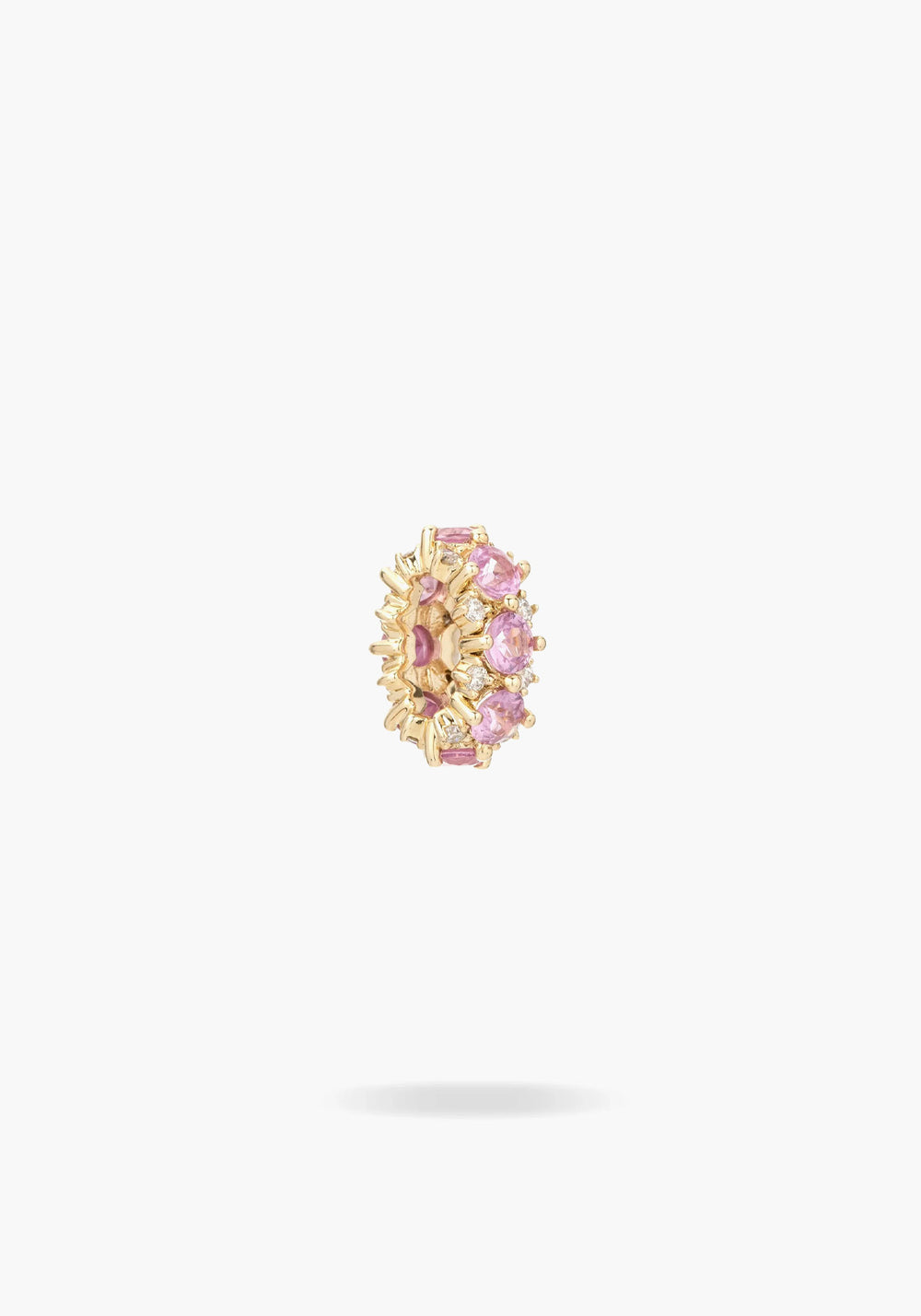 Pre-Order| PINK SAPPHIRE + DIAMOND ROUNDS BIG BEAD