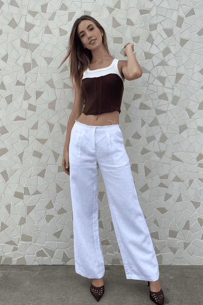 Corset Bodice Coffee Tank