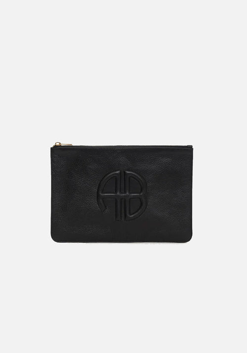 LILI POUCH BLACK PEBBLED