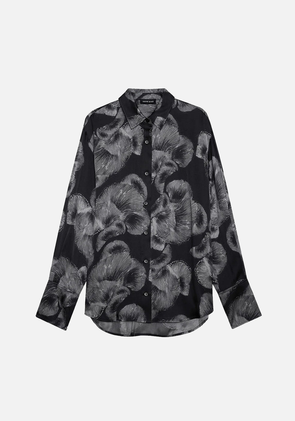 AVALON SHIRT BLACK MUSHROOM PRINT