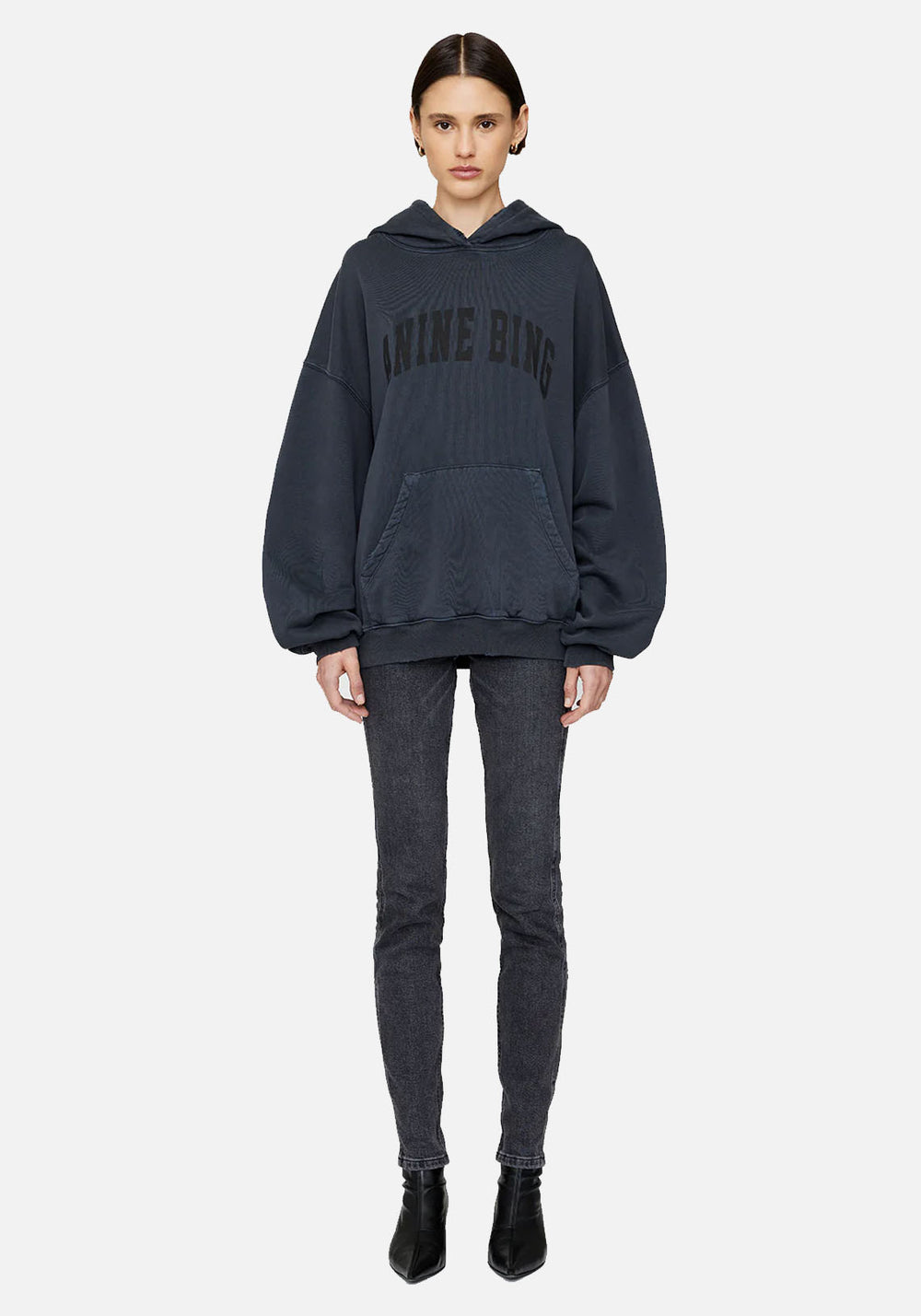 HARVEY SWEATSHIRT DARK WASHED BLACK