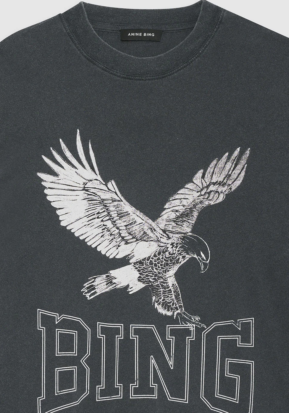 LILI TEE RETRO EAGLE WASHED BLACK