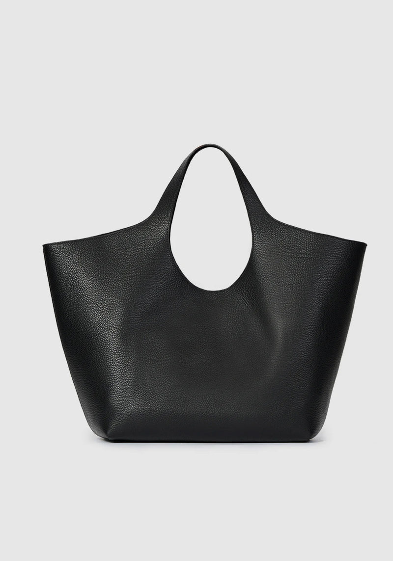 LILI TOTE BLACK PEBBLED