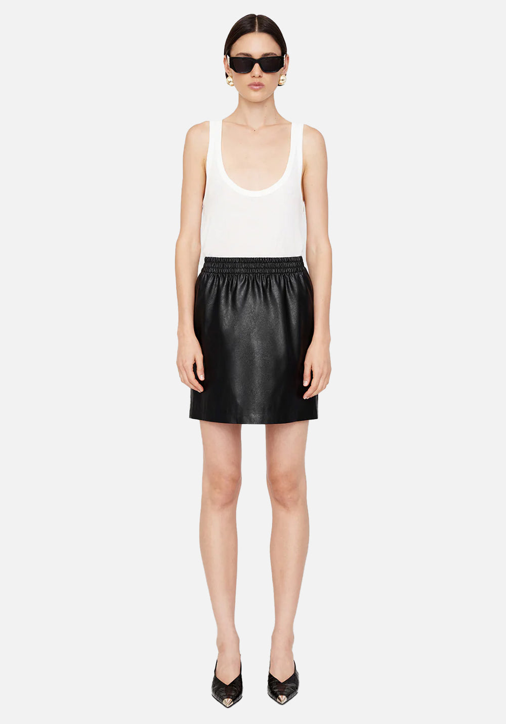 Pre-Order | SOTO SKIRT BLACK VEGAN LEATHER