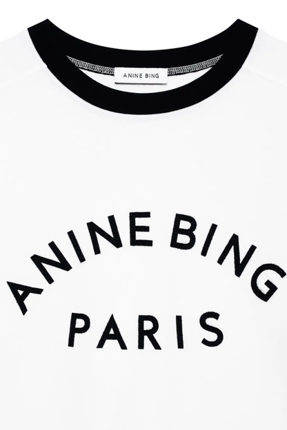 Anine Bing Jaylin Tee Paris Ivory