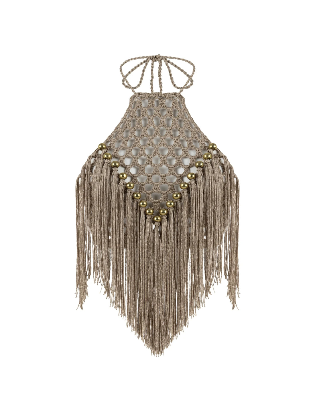 Aria Hand Crochet Halter Top Bronze