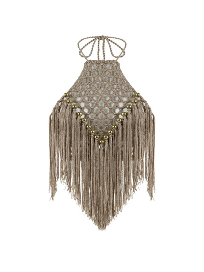 Aria Hand Crochet Halter Top Bronze