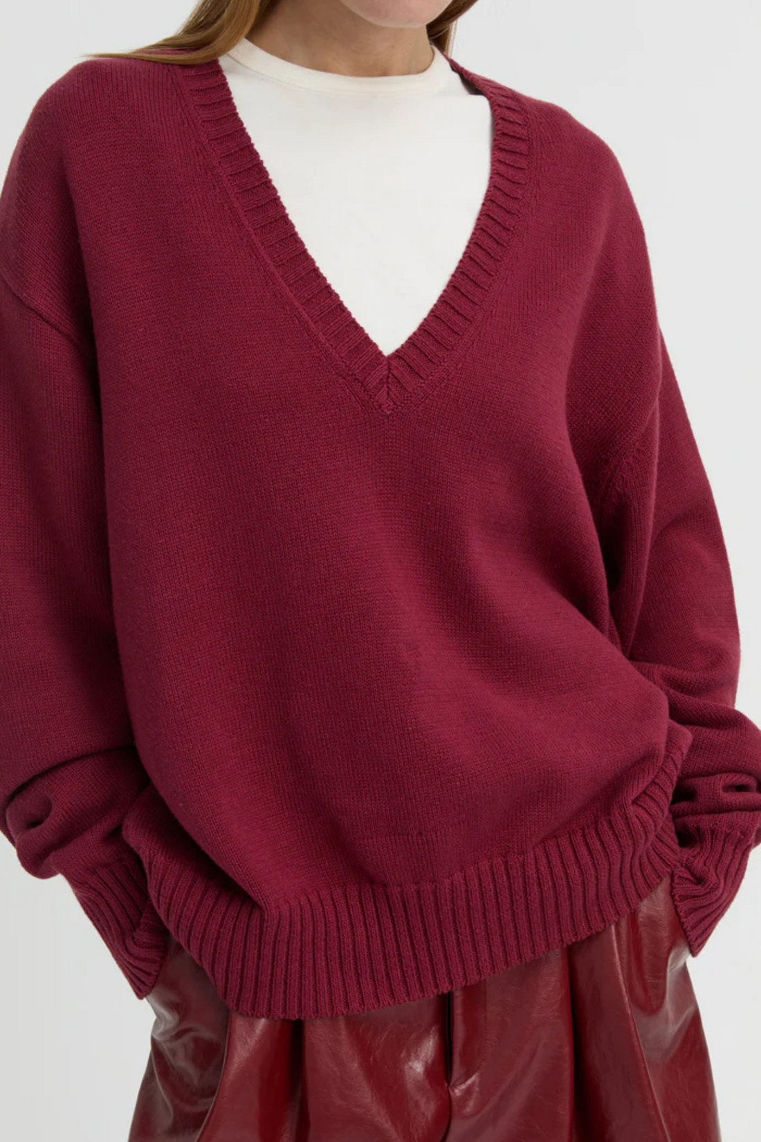ELOWEN SWEATER BURGANDY