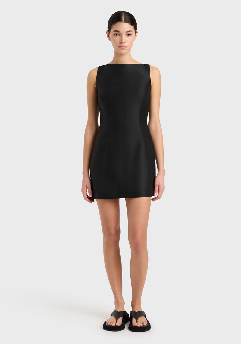 BORMIO BACKLESS MINI DRESS BLACK