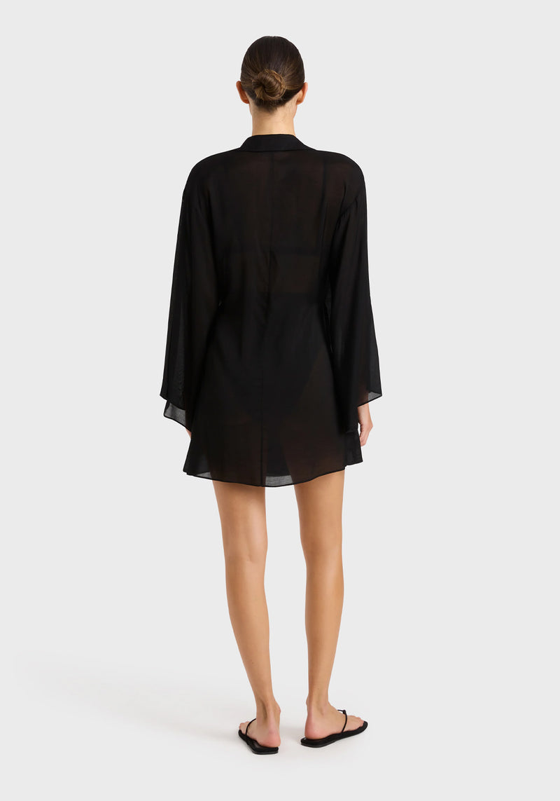 CREMONA WRAP MINI COVERUP BLACK