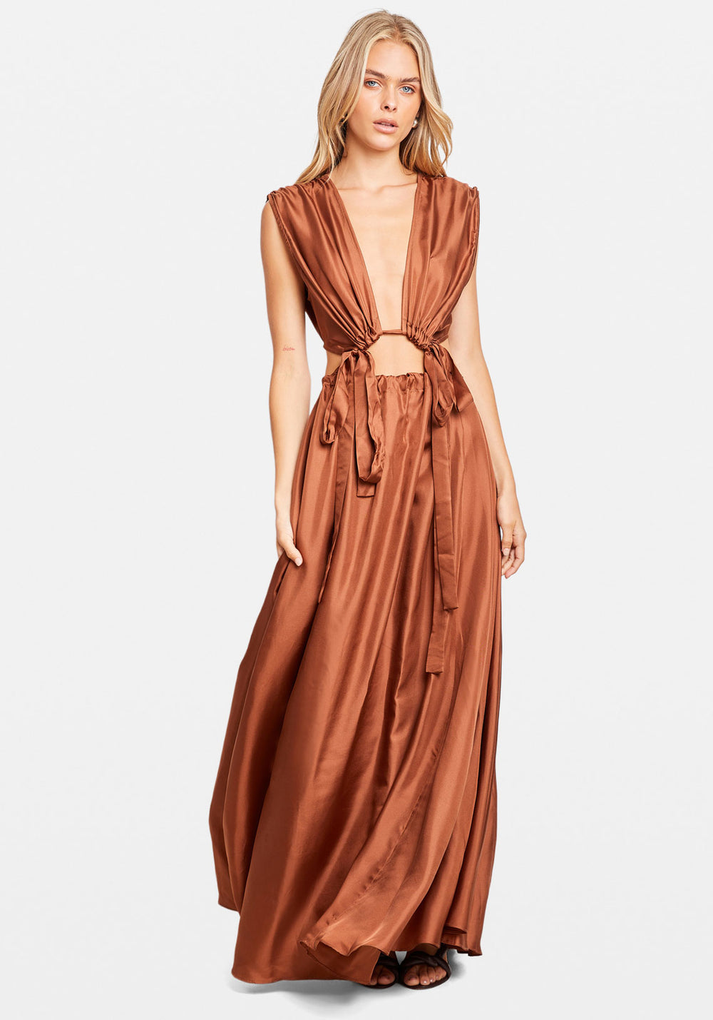 MARFA CUT-OUT MAXI DRESS COPPER