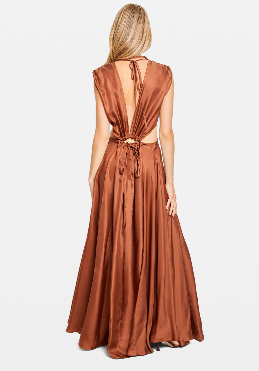 MARFA CUT-OUT MAXI DRESS COPPER