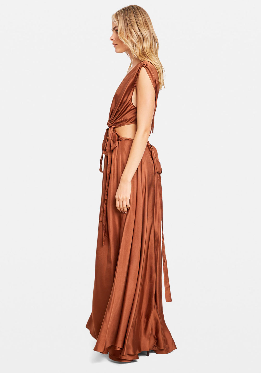 MARFA CUT-OUT MAXI DRESS COPPER