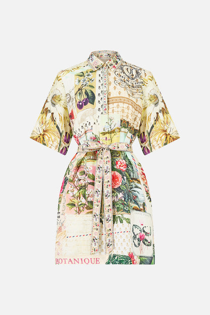 CAMILLA Short Shirt Dress La Belle Botanique, product flat front