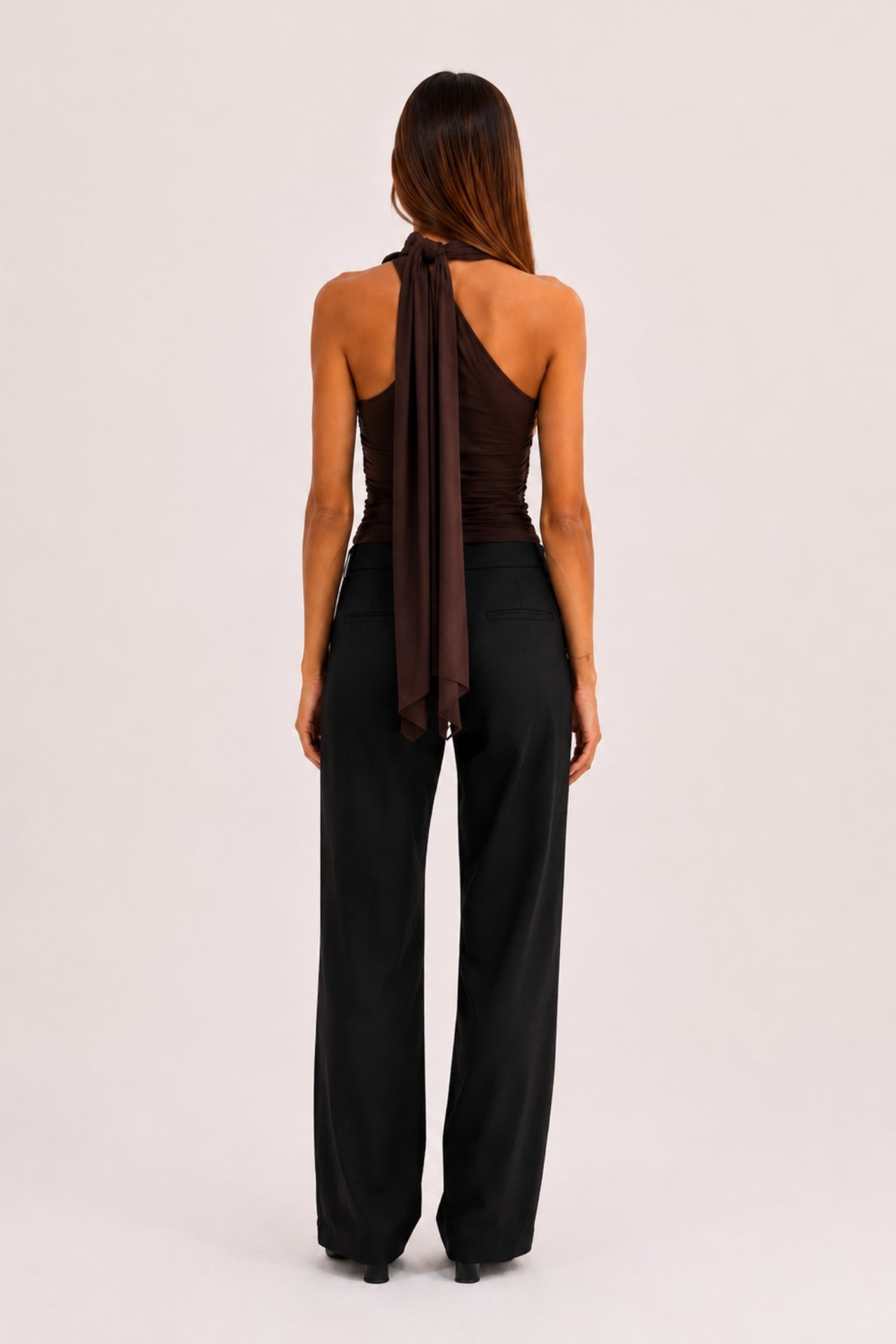 Chosen By Tuchuzy Mesh Scarf Top Coffee