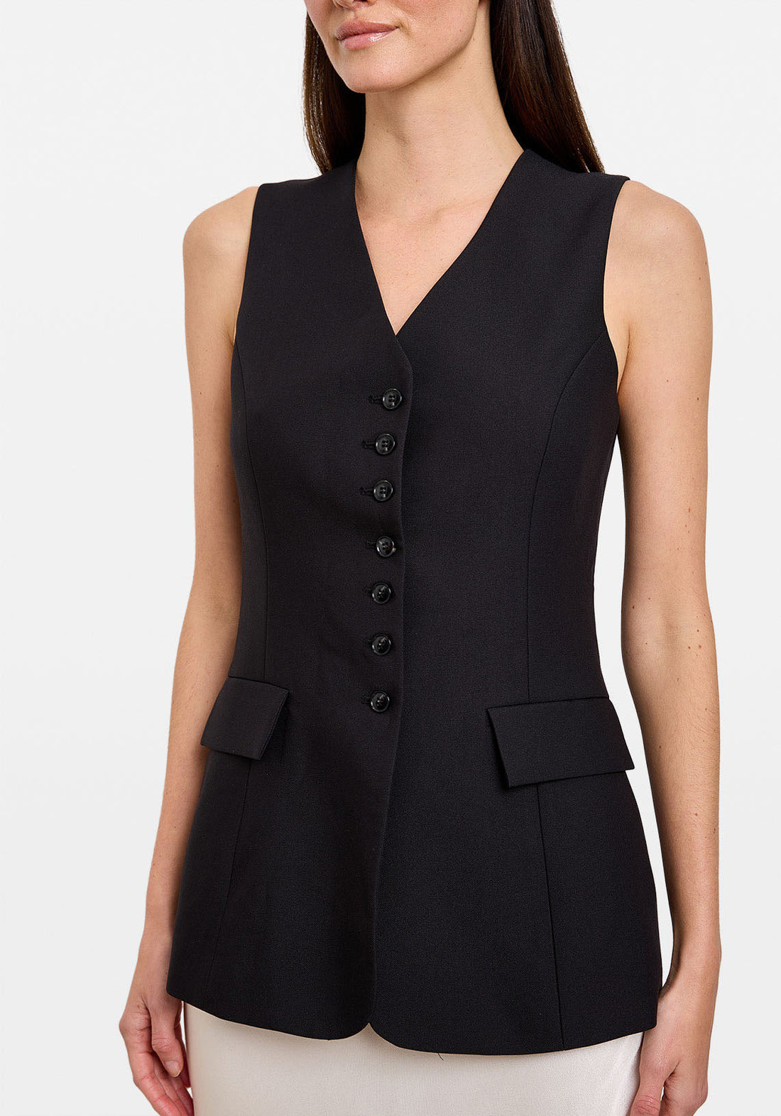 Classic Longline Vest Black