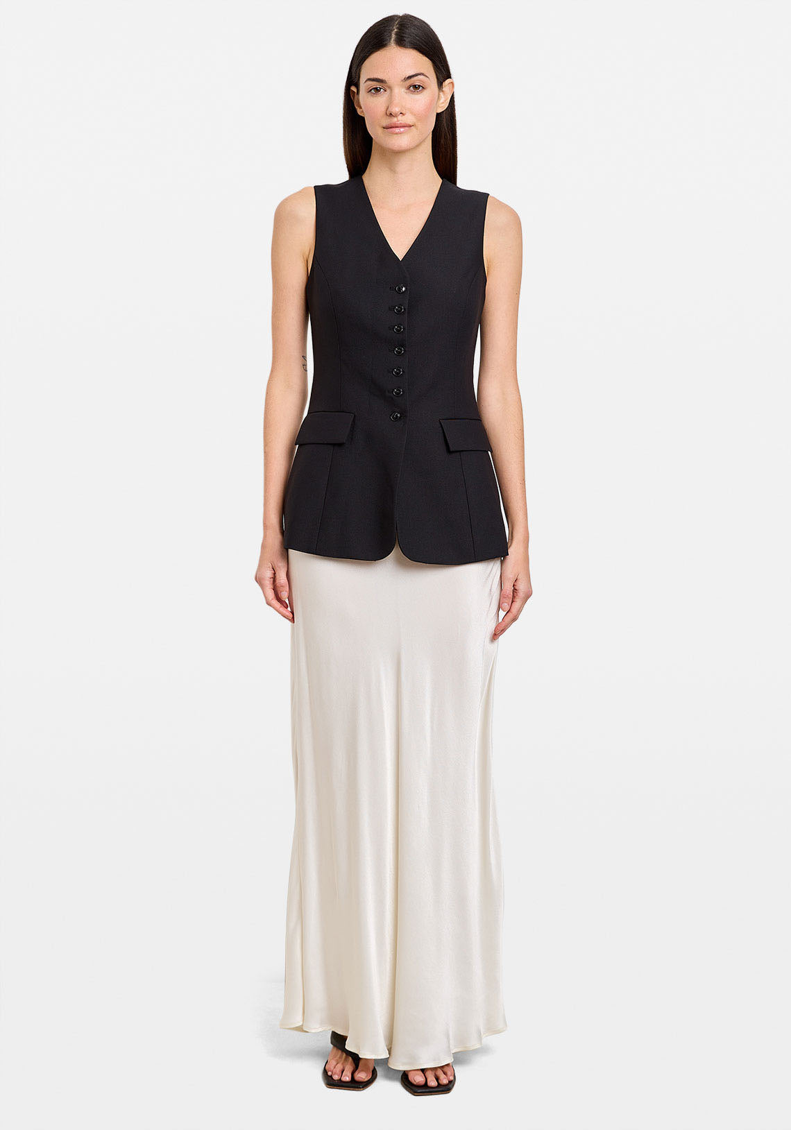 Classic Longline Vest Black