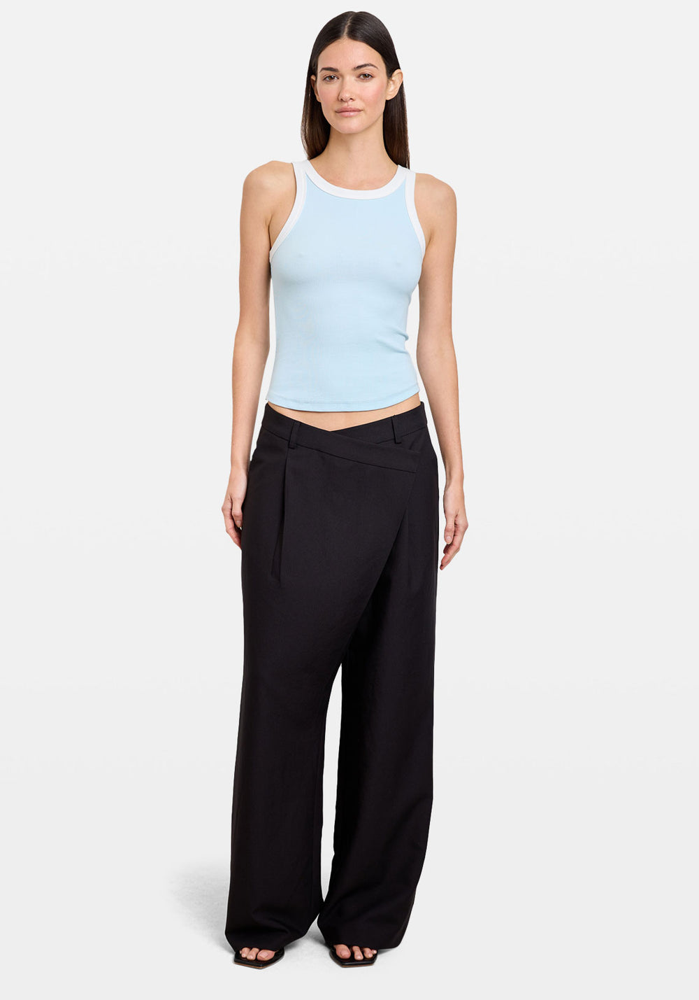 WRAP TAILORED PANT BLACK