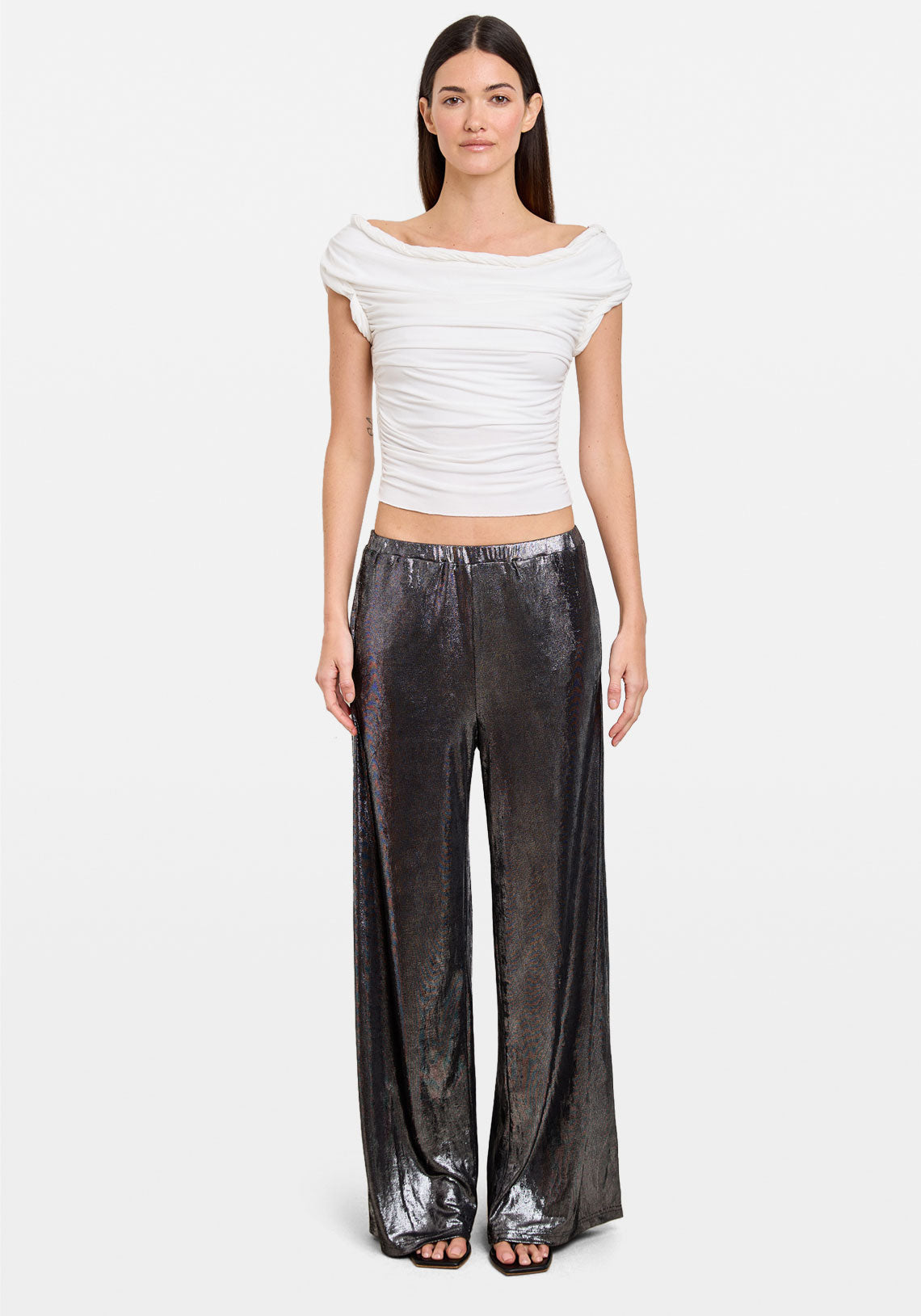 Lurex Pant Gunmetal