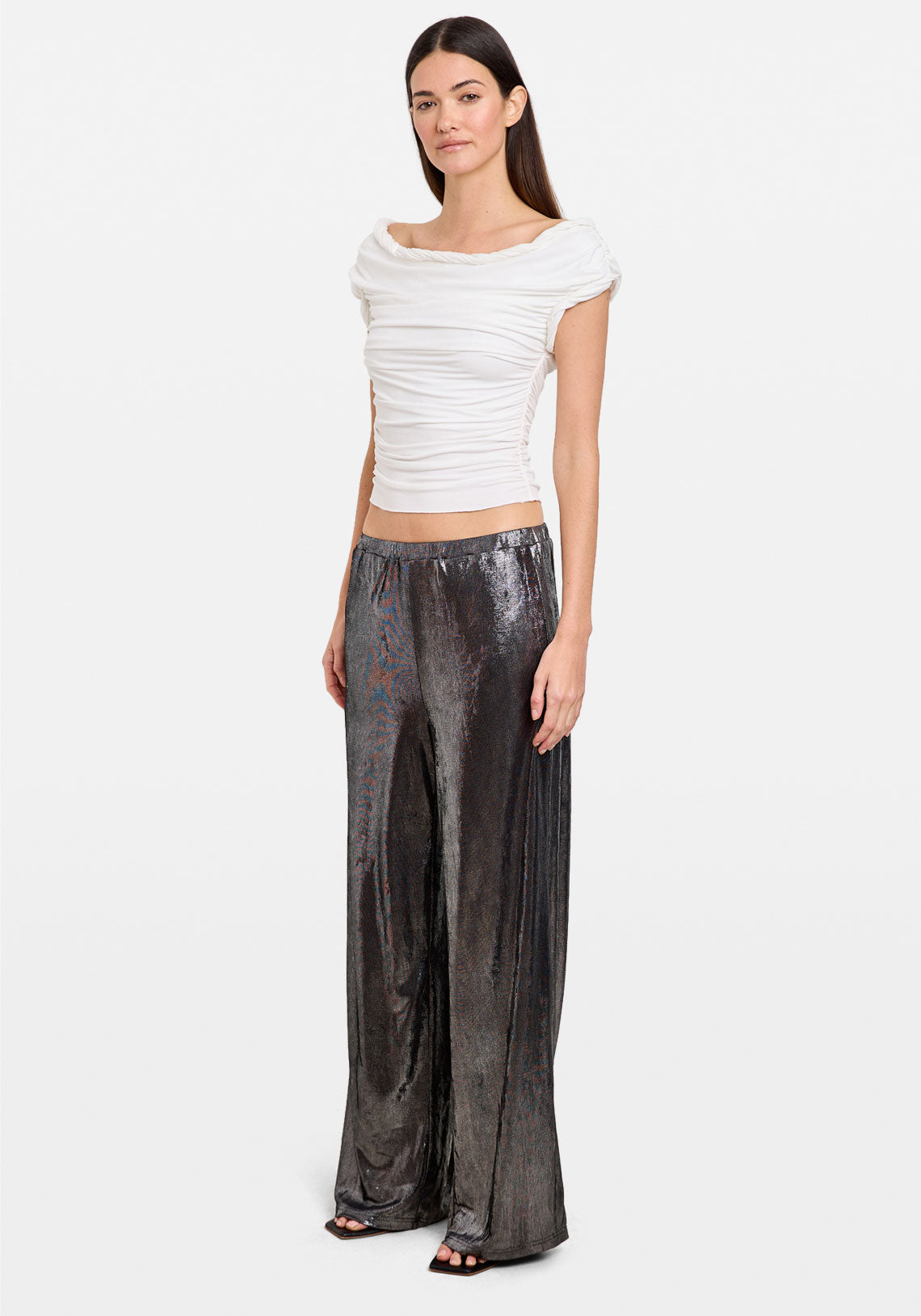 Lurex Pant Gunmetal
