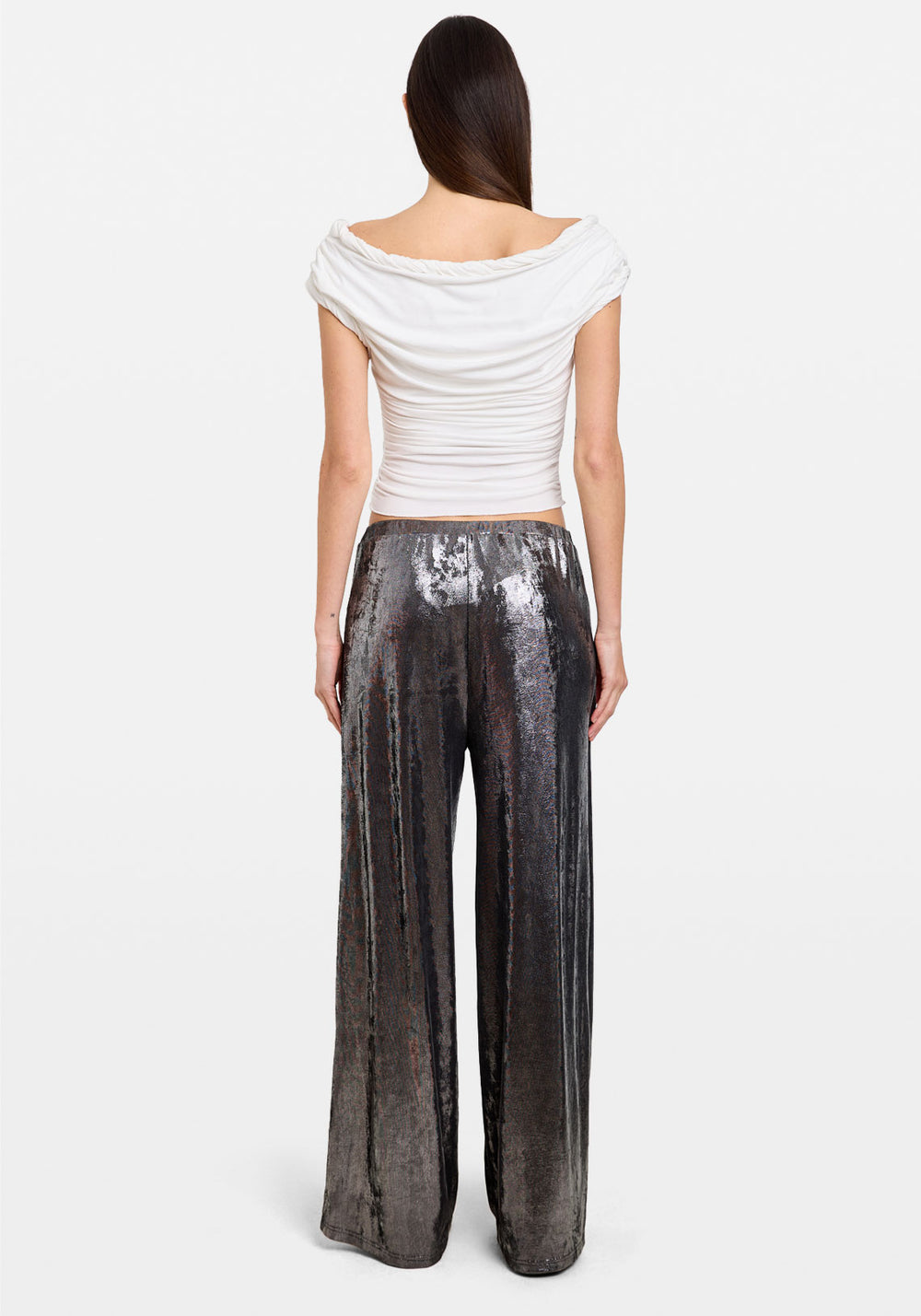 Pre-Order | LUREX PANT GUNMETAL