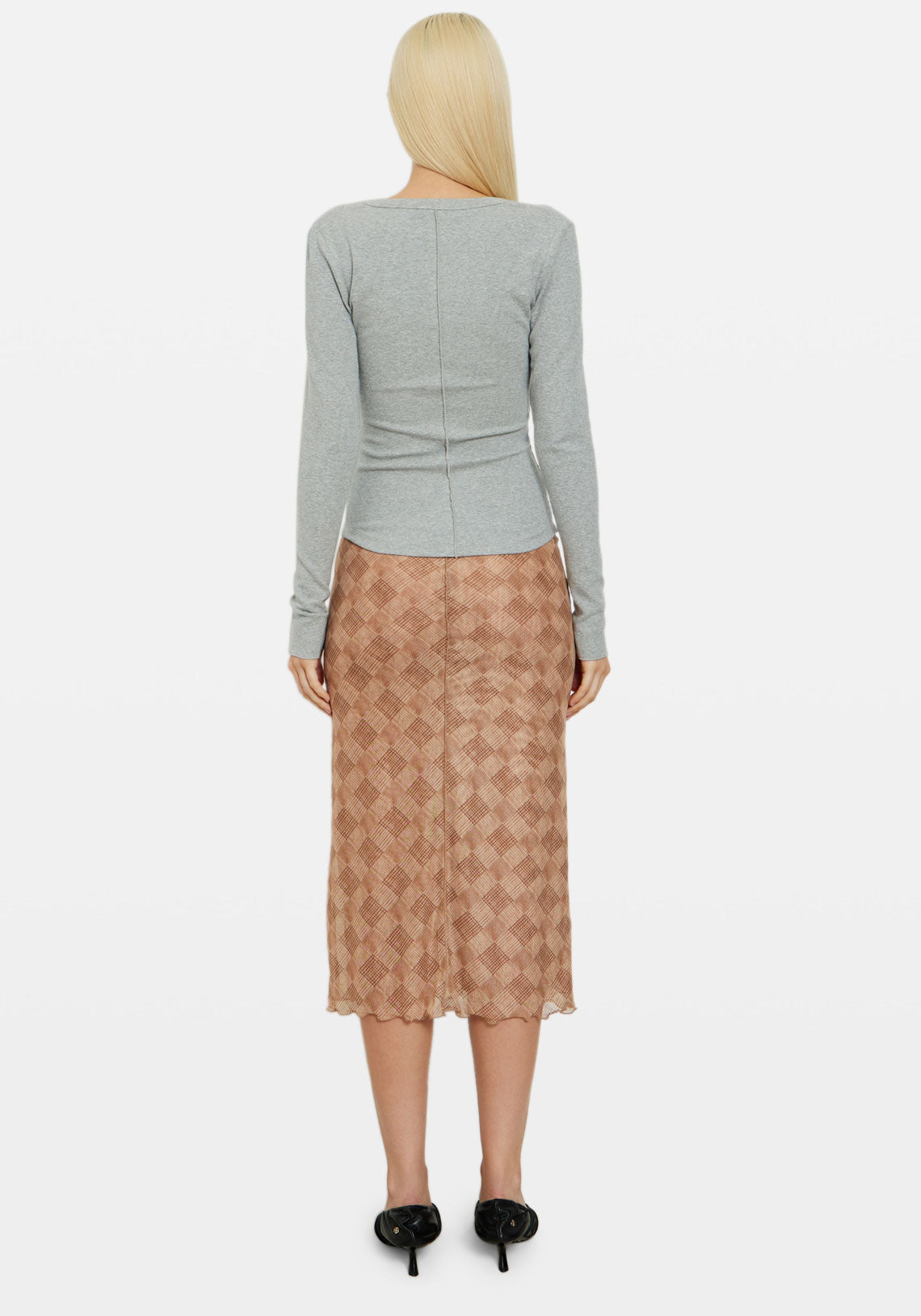 Check Yourself Midi Skirt Plaid