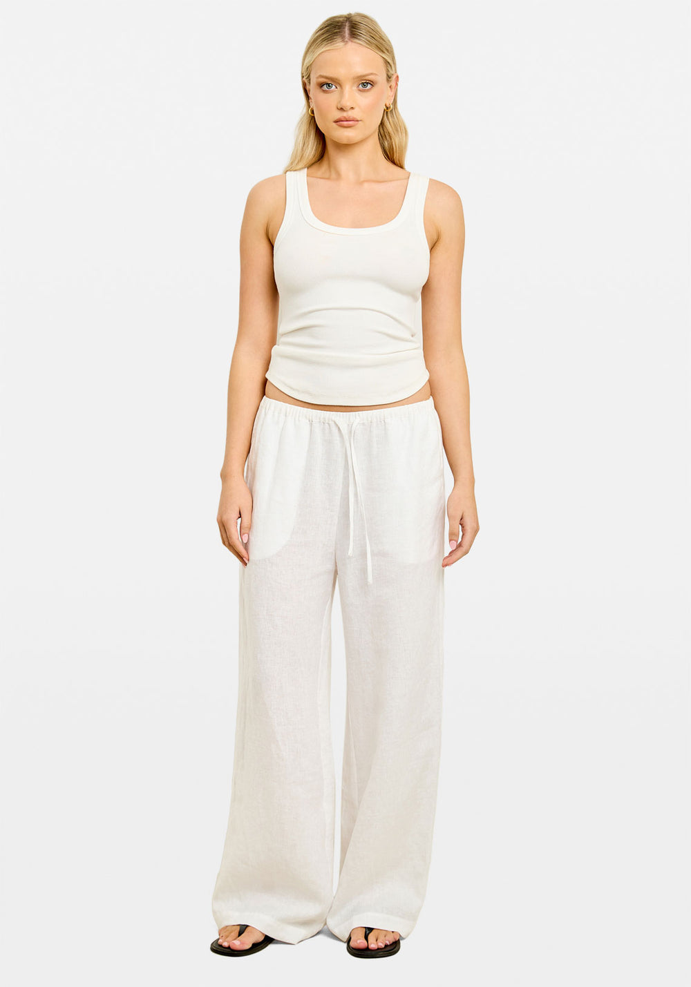 Pre-Order | DECONSTRUCTED LINEN PANT WHITE