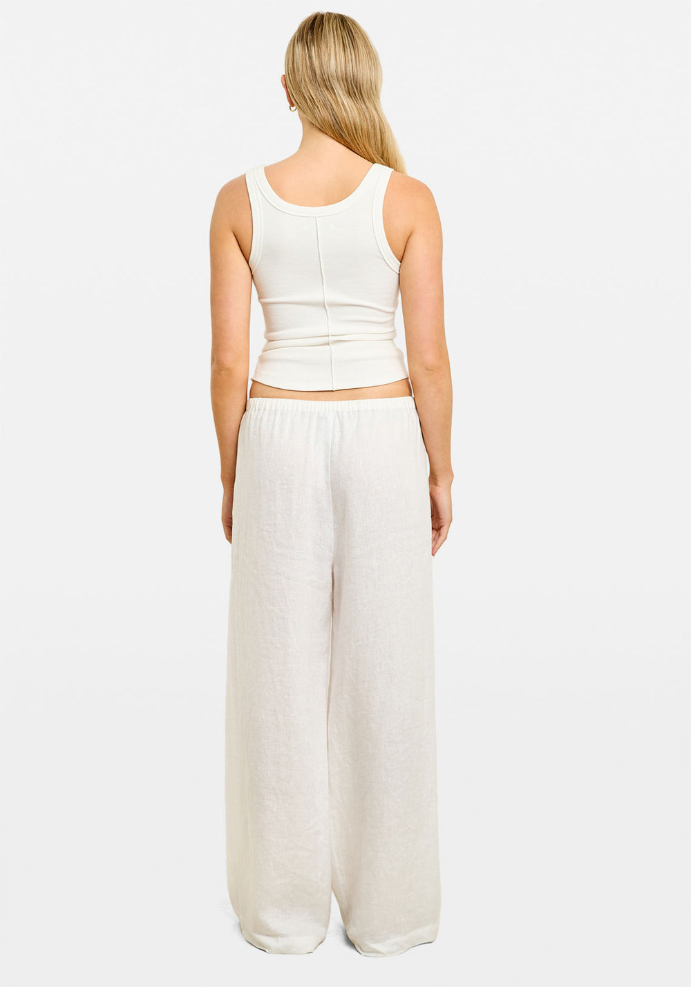 Pre-Order | DECONSTRUCTED LINEN PANT WHITE