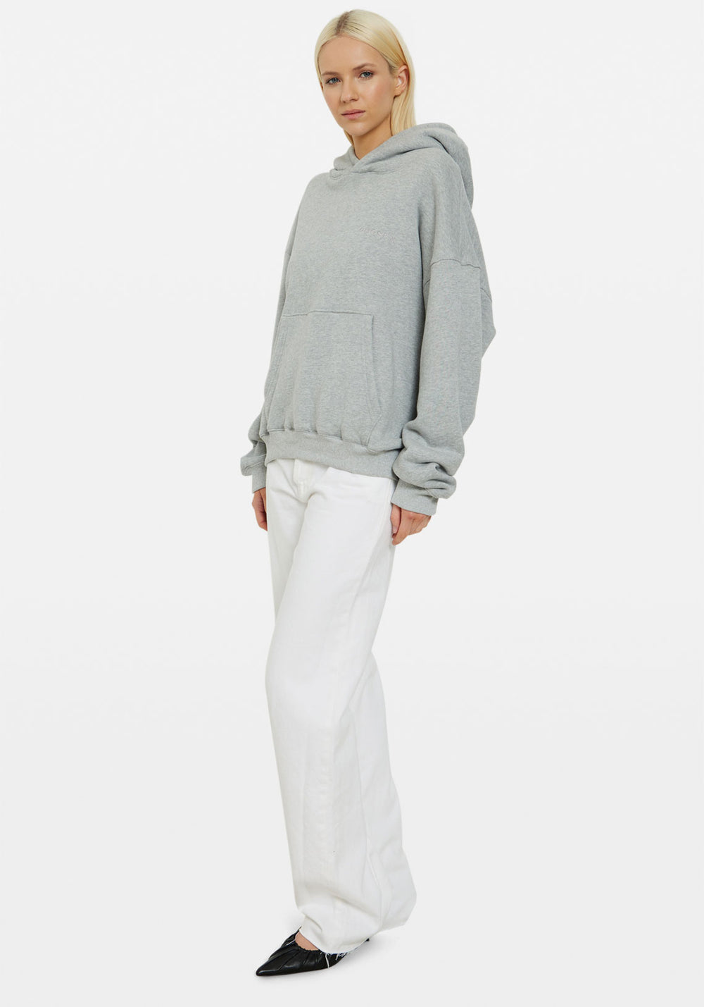 EMBROIDERED SWEATSHIRT GREY MARLE