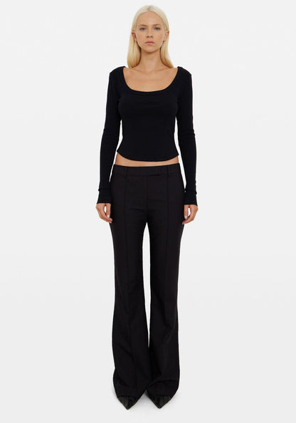 Fitted Suit Pant Black