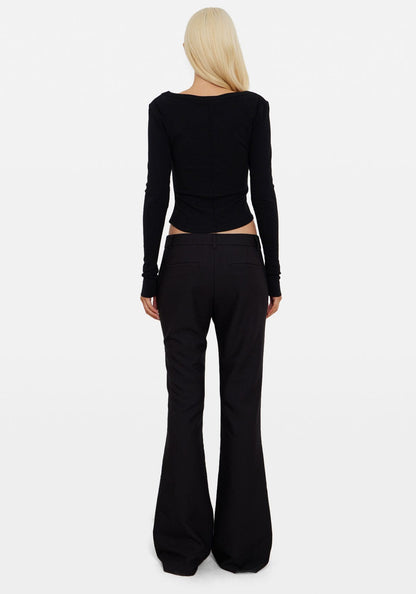 Fitted Suit Pant Black