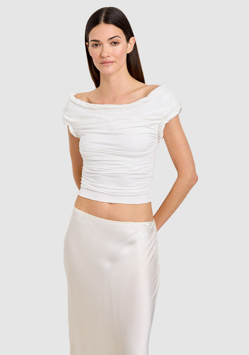 TWIST EDGE TOP WHITE