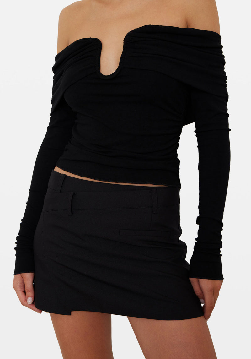 U WIRE LS TOP BLACK