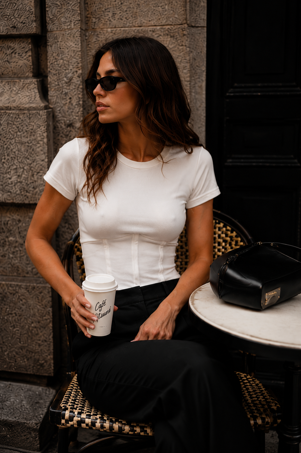 Classic Corset Tee White