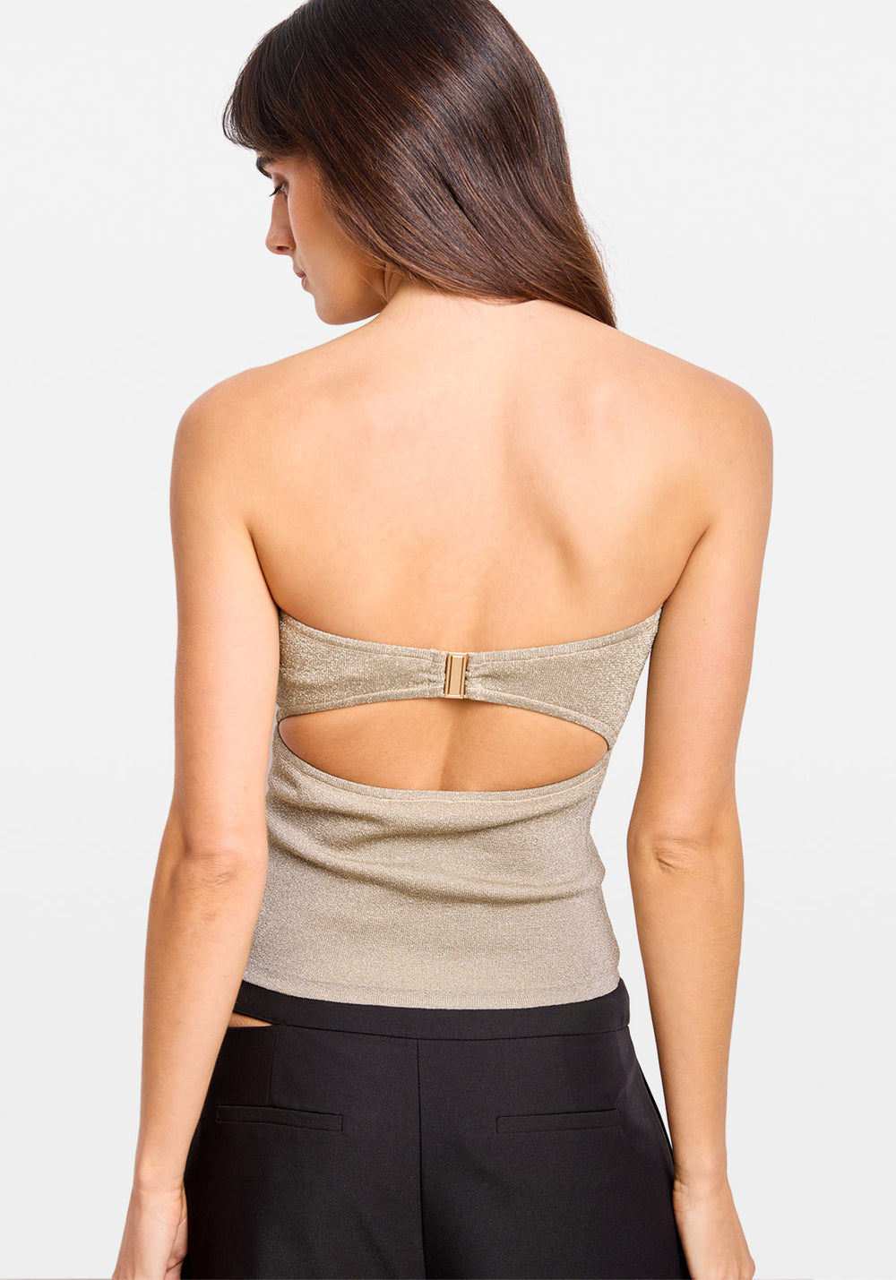 BENNI STRAPLESS TOP GOLD